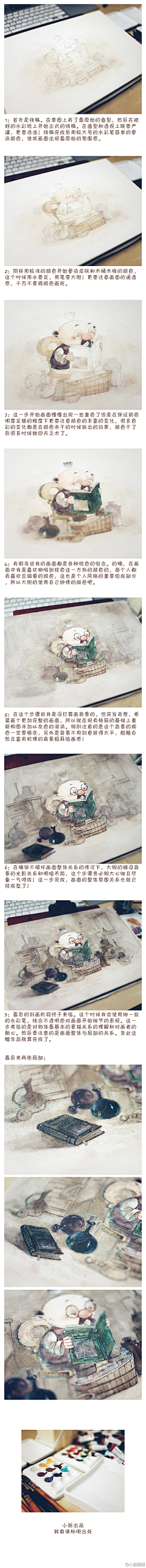 Lylon力龙采集到插画步骤