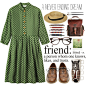 A fashion look from October 2013 featuring polka dot dress, oxford shoes and backpacks bags. Browse and shop related looks.