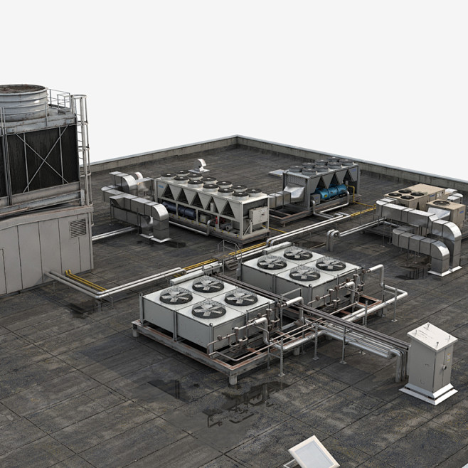 3D rooftop hvac syst...