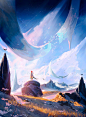 Skybreak, Rossdraws ✦ : A landscape painting created for my Digital Art Bootcamp!! It's ALMOST THE END!!!! Devin Elle Kurtz will be a special guest artist next month teaching Story Illustration, you don't wanna miss it!  https://patreon.com/rossdraws