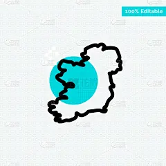 荧光笔,圆形,地球形,青绿色,北爱尔兰,非都市风光,形状,三维图形,轮廓,白色