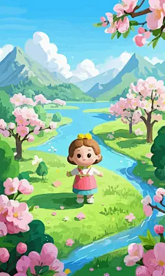 泥巴娃娃儿童孩童男孩矢量插画图形元素