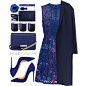 A fashion look from February 2017 featuring blue floral print dress, victoria beckham coat and wide fit shoes. Browse and shop related looks.