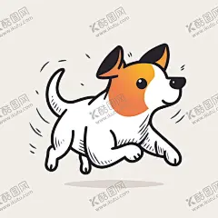 可爱小狗卡通画儿童插画 【酷图网】可爱,小狗,插画,儿童插画,矢量,儿童画,北欧风,简笔画