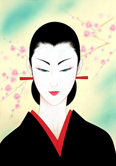MoMoreCha采集到鹤田一郎版画《美人绘》