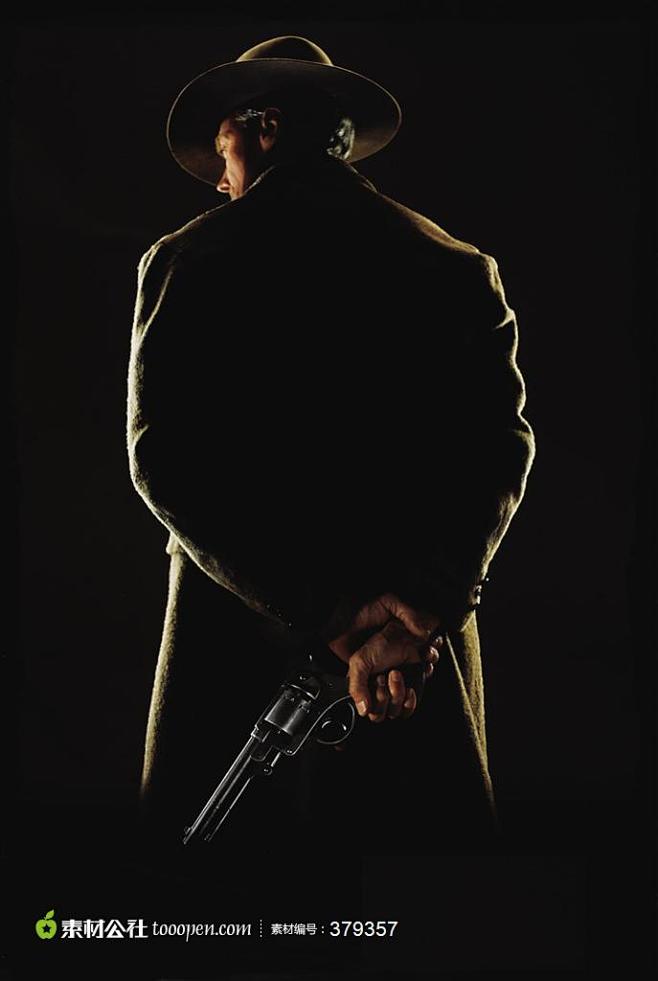 背手拿着枪的男人电影不可饶恕海报