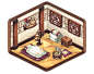 客服中心::: 華義數位娛樂網 ::: Isometric Art, Isometric Design, Prop Design, Game Design, Ariana Grande Anime, Pixel Art Background, Traditional Japanese House, Cute House, Cutaway