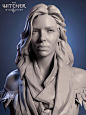 Yennefer face and hair concept, Paweł Mielniczuk : Yennefer face and hairstyle concept I did for Witcher 3.
Face was originally intended to be based on 3D scan of Polish model Klaudia Wróbel, however after initial in game tests I decided to reshape the fa