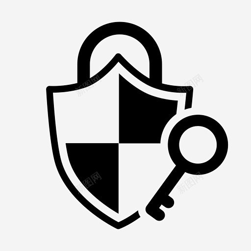 安全锁和钥匙隐私图标高清素材 保护 安全...