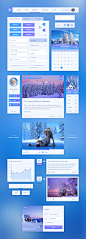 Snowflake UI Kit : Snowflake is a simple yet charming winter themed UI kit released by UI Chest. This kit includes 13 elements...