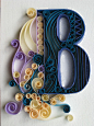 Beautifully ornate quilled letters by Sabeena Karnik