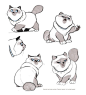 Character Study, concept sketches of cat by Wouter Tulp © cute kitten!