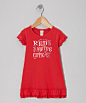 Red 'Red, White & Cute' Dress - Infant, Toddler & Girls