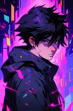 AI数字艺术二次元动漫人物插画