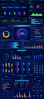【南门网】UI设计 界面设计 大数据 可视化 图标 统计 监控 科技感