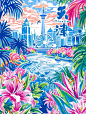 MJ｜天津夏季城市插画 - 小红书