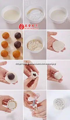 做法二：直接把粉类与液体混合均匀上锅蒸熟，凉后包至而成。此种做法口感更好，外观也更像是‘冰’皮，更加晶莹剔透一些。

原料：

糯米粉30g、粘米粉20g、澄面15g、牛奶110g、糖20g、玉米油10g、糕粉适量、做手粉用、防粘（糯米粉放锅中炒熟即成）、南瓜泥和豆沙共150g。

做法：（50g模子，皮馅1：1可做6个)

1、先把牛奶糖油混合均匀，加入粉类彻底搅匀成很稀的面糊，静置10分钟。

2、馅分成25g每个球，滚圆备用。静置好后上锅大火蒸15分钟，出锅后用筷子搅拌均匀，拌不匀的话，可以待晾至不