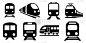 计算机图标,矢量,火车,模板,时髦的,巴士,汽车,交通,迅速,现代