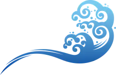 中式日式手绘海浪波纹分割线边框免抠透明背景图案 AI矢量PS素材 (70)