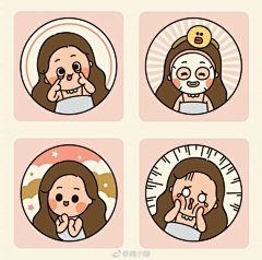 #每天画唠# 一组可爱的形象设计范例~丨via 周小馋 ​​​​