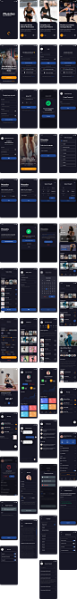 明暗2套Mussles 运动健身app ui .fig素材瞎子啊 - 豆皮儿UI