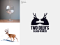 two deers glass maker logo design