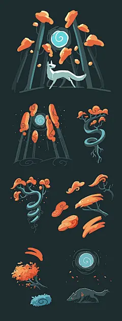 魔术树由IndrėBankauskaitė，通过Behance
