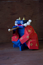 Oni : Un oni de papercraft, parte del panteón de los yokais / a papercraft oni, part of the yokais pantheon