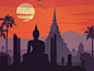 Vintage Thailand Poster