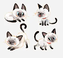 卡通小猫高清素材 儿童插画 卡通 卡通人物 卡通动物 可爱 小猫 插画 故事插画 免抠png 设计图片 免费下载