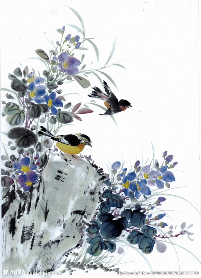 写意 花鸟图片_国画图片素材-花瓣网