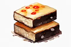 阿胶补品阿胶糕美食插画