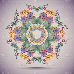向量的名片。复古背景上的圆形东方图案。老纸