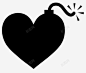 爱情炸弹爆炸心脏图标 页面网页 平面电商 创意素材