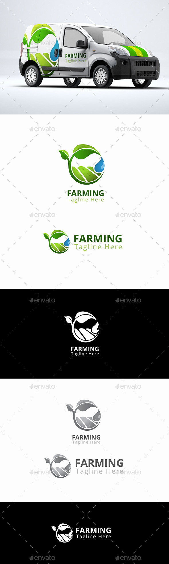 自然农业-农业标志模板标识模板Farmi...