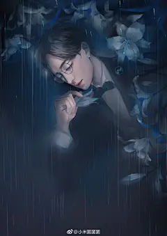#镇魂女孩#
沈教授要淋雨了！要淋雨了！心疼！！画了居老师的同人图，为了当壁纸方便 旋转了一遍[doge] ​​​   绘师：@小米菌菌菌
