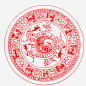 红色汉代花纹高清素材 圆形 对称图形 汉代花纹 汉朝文化 红色 美观 装饰 免抠png 设计图片 免费下载