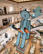 jean jullien's paper people land at le bon marché for book-themed exhibition in paris
