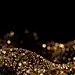 3D ILLUSTRATION  particle gold black background wallpaper night Holiday Christmas