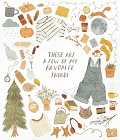 插画师分享17｜森系复古噪点人物小物件插画_6_muzi的画集_来自小红书网页版