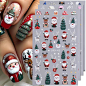 Amazon.com: Christmas Nail Stickers for Nail Art, Santa Claus Tree Christmas Nail Art Stickers 4PCS 5D Embossed Snowflake Gingerbread Man Penguin Cake Xmas Nail Decals Manicure Supplies for Nail Art Decorations ﻿ : Beauty & Personal Care
