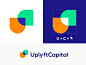 U + C + Arrow logo concept for UplyftCapital mark cryptocurrency modern cu trending trend trustworthy trust uc crypto financial economics lettering brand branding upward lyft up icon logo arrow hidden growth finance u c letter monogram