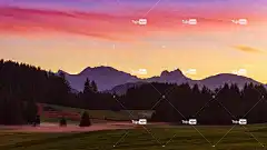 日落 高清壁纸 山 雄伟 自然 自然背景 景观 全景 风景秀丽的