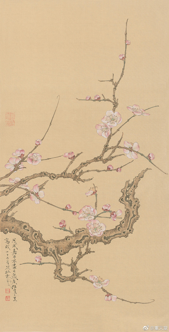 妙笔生花溢暗香画家任重部分作品十二月令花首次在香港展出