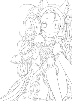 #线稿#全身漫画卡通人物绘画