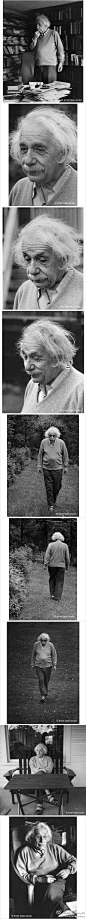 【http://huaban.com/sheji 摄影设计集】名阿尔伯特·爱因斯坦，纽约普林斯顿，1951年》，摄影：Ernst Haas。（名人 艺术家 黑白 老照片）