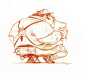 Red pencil drawings 1, Wouter Tulp : Drawings using red colerase pencils