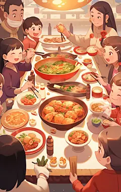 简约节日人物素材图AI图