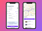 Say Hello to Proxy 2.0 time date user avatar pin location route map map ui list portfolio typography color interface mobile ios app ux ui design