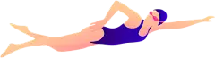 健身人物写实蓝紫色渐变插画元素运动练习